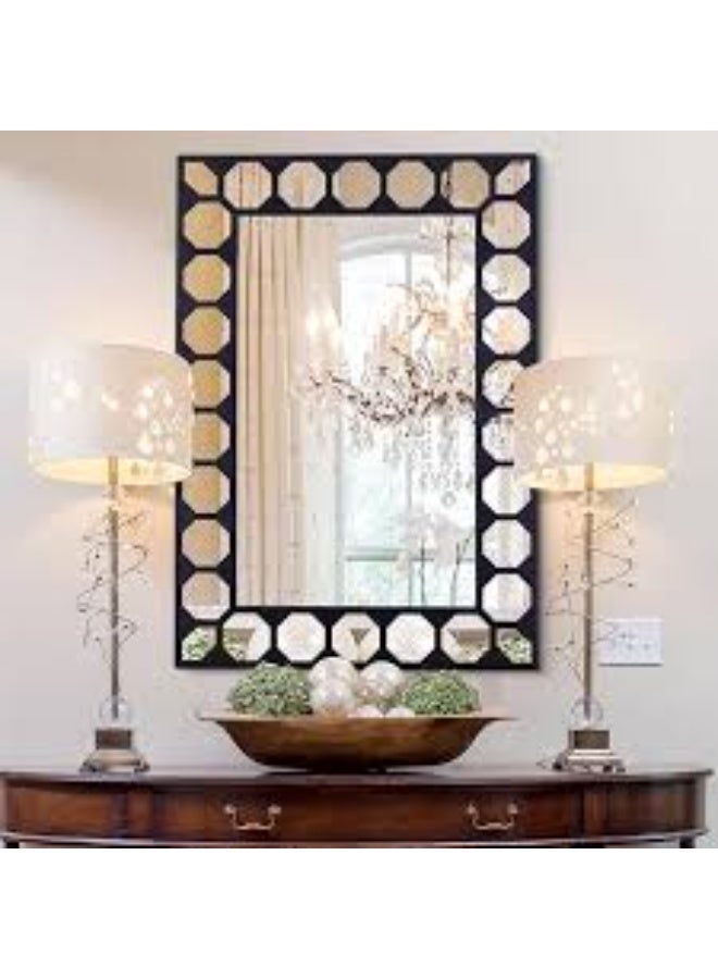 EMAAZZ LLC Luxury Decorative Wall Mirror with Artistic Frame | Modern Accent Mirror for Living Room Bedroom and Home Décor - Image 5